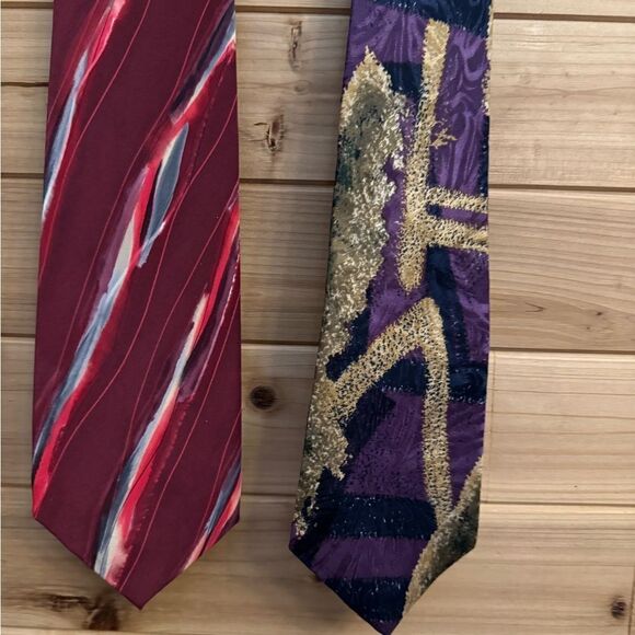 Bundle Of 3 Men’s Silk Ties Hardy Amies Martin Wong Robert Daskal - Picture 7 of 15